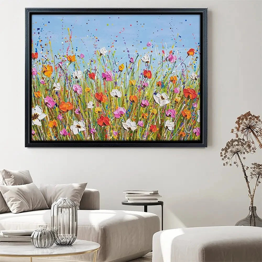 Colourful Flowers Canvas Print Colourful Flowers Canvas Print wall art product Olga Tkachyk