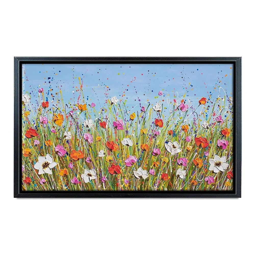 Colourful Flowers Canvas Print Colourful Flowers Canvas Print wall art product Olga Tkachyk