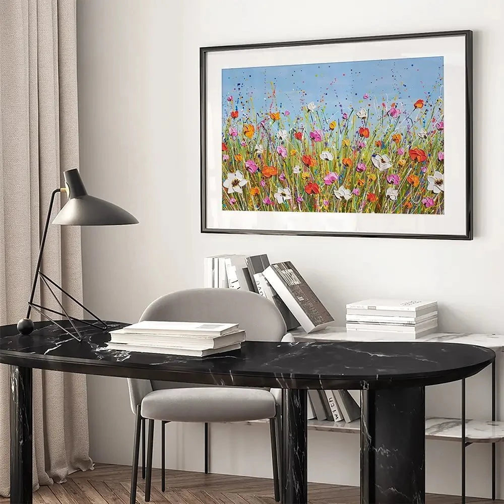 Colourful Flowers Framed Art Print Colourful Flowers Framed Art Print wall art product Olga Tkachyk