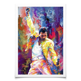 Colourful Freddie Mercury Art Print Colourful Freddie Mercury Art Print wall art product Leon Devenice