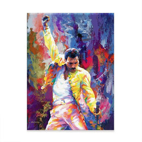 Colourful Freddie Mercury Canvas Print Colourful Freddie Mercury Canvas Print wall art product Leon Devenice