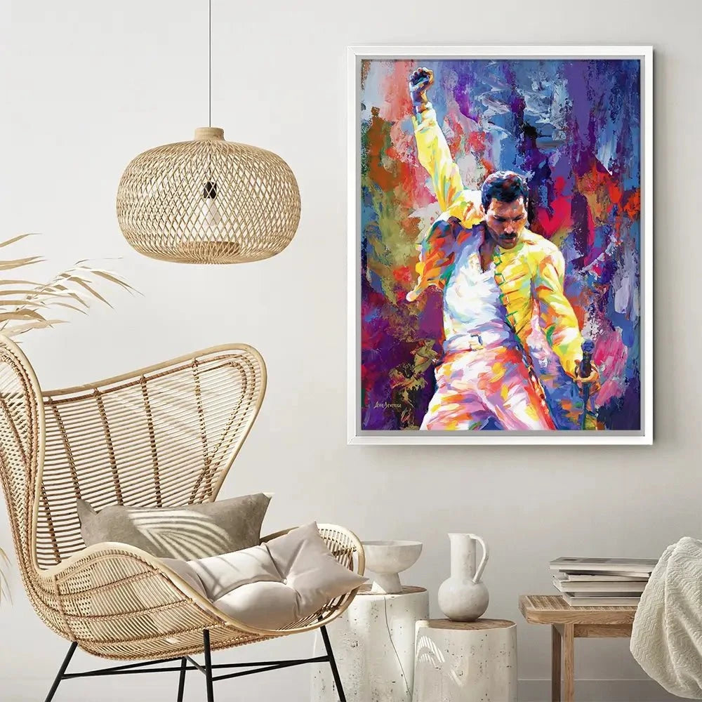 Colourful Freddie Mercury Canvas Print Colourful Freddie Mercury Canvas Print wall art product Leon Devenice
