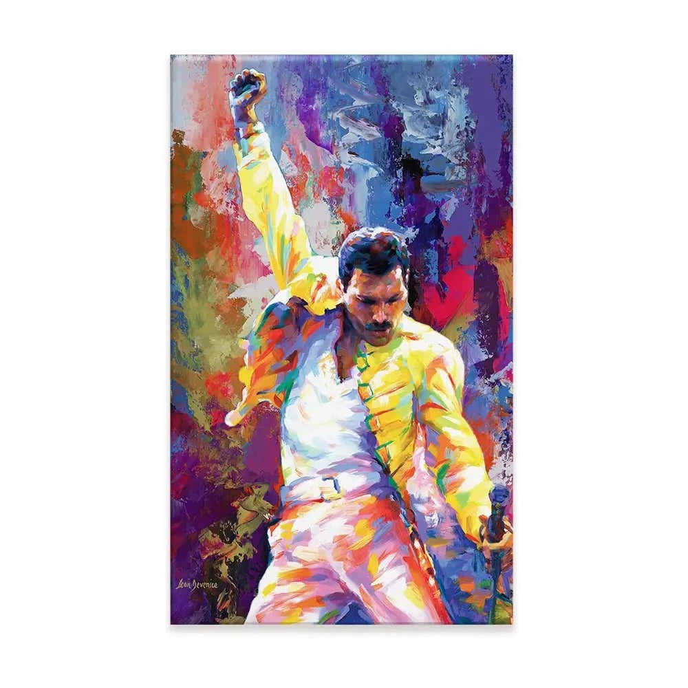 Colourful Freddie Mercury Canvas Print Colourful Freddie Mercury Canvas Print wall art product Leon Devenice
