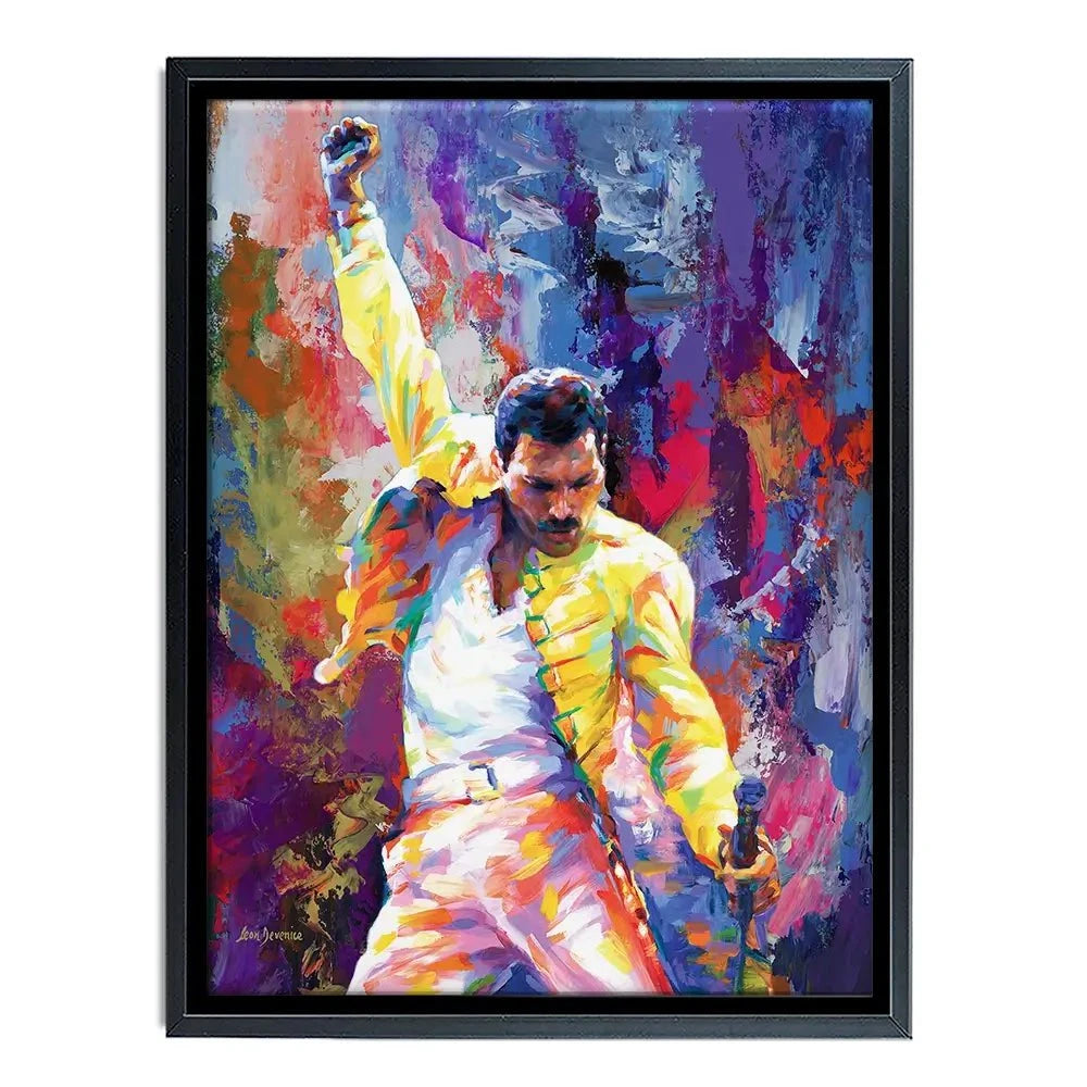 Colourful Freddie Mercury Canvas Print Colourful Freddie Mercury Canvas Print wall art product Leon Devenice