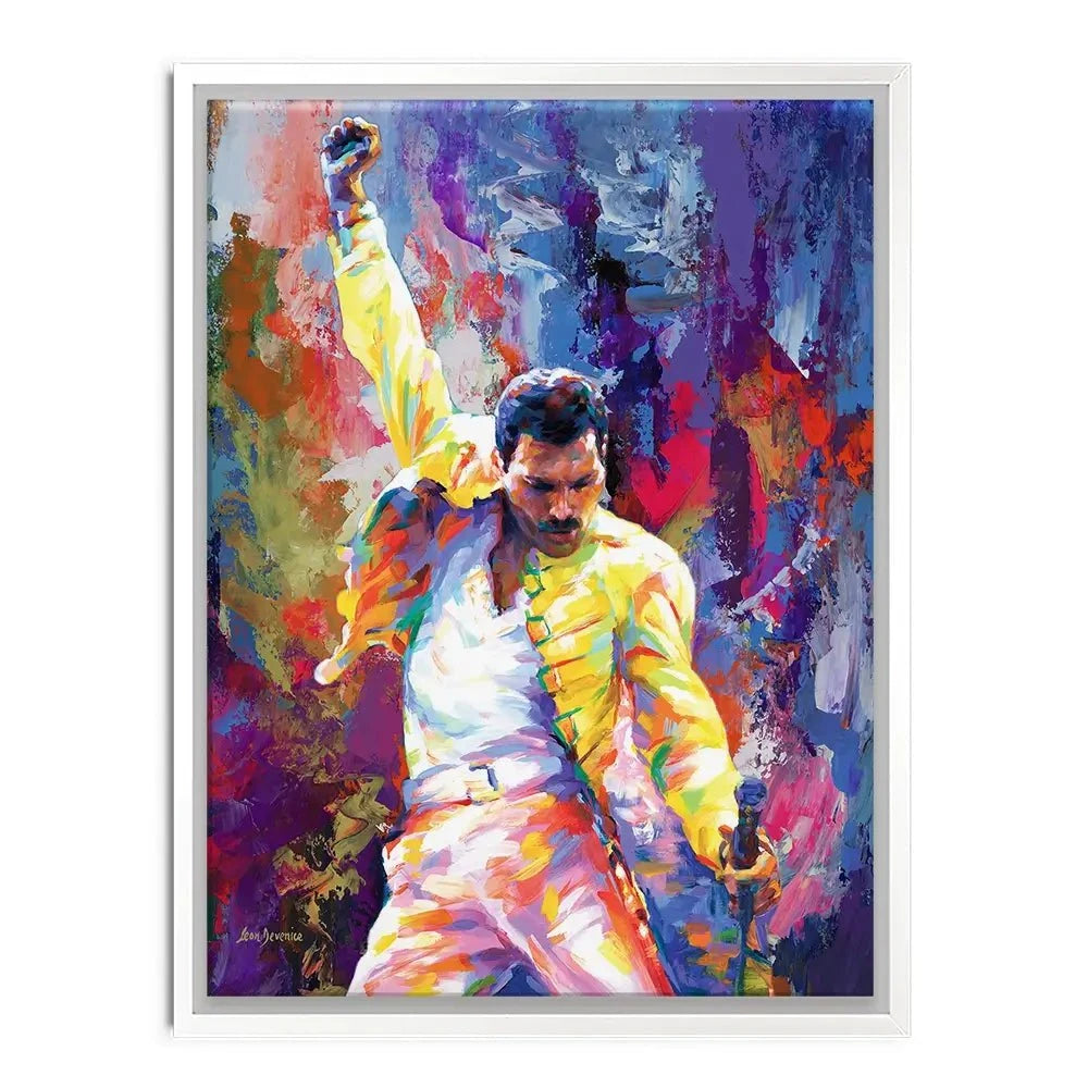 Colourful Freddie Mercury Canvas Print Colourful Freddie Mercury Canvas Print wall art product Leon Devenice