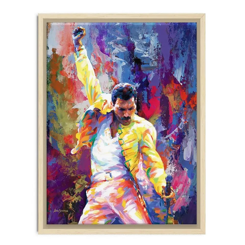 Colourful Freddie Mercury Canvas Print Colourful Freddie Mercury Canvas Print wall art product Leon Devenice