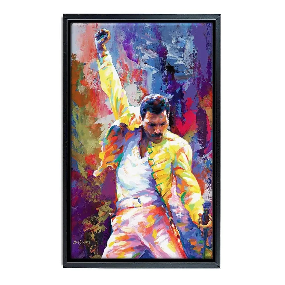 Colourful Freddie Mercury Canvas Print Colourful Freddie Mercury Canvas Print wall art product Leon Devenice
