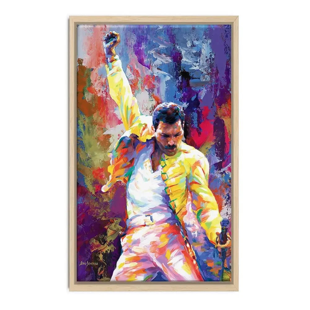 Colourful Freddie Mercury Canvas Print Colourful Freddie Mercury Canvas Print wall art product Leon Devenice