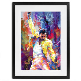 Colourful Freddie Mercury Framed Art Print Colourful Freddie Mercury Framed Art Print wall art product Leon Devenice
