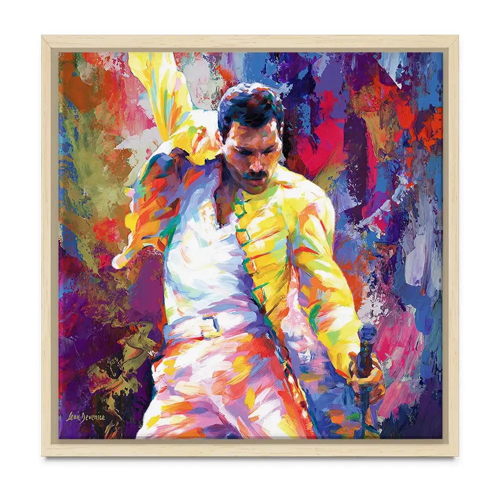 Colourful Freddie Mercury Oversized Canvas Print Colourful Freddie Mercury Oversized Canvas Print wall art product Leon Devenice