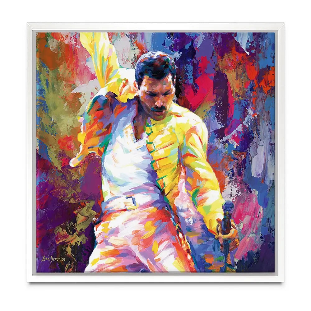 Colourful Freddie Mercury Oversized Canvas Print Colourful Freddie Mercury Oversized Canvas Print wall art product Leon Devenice