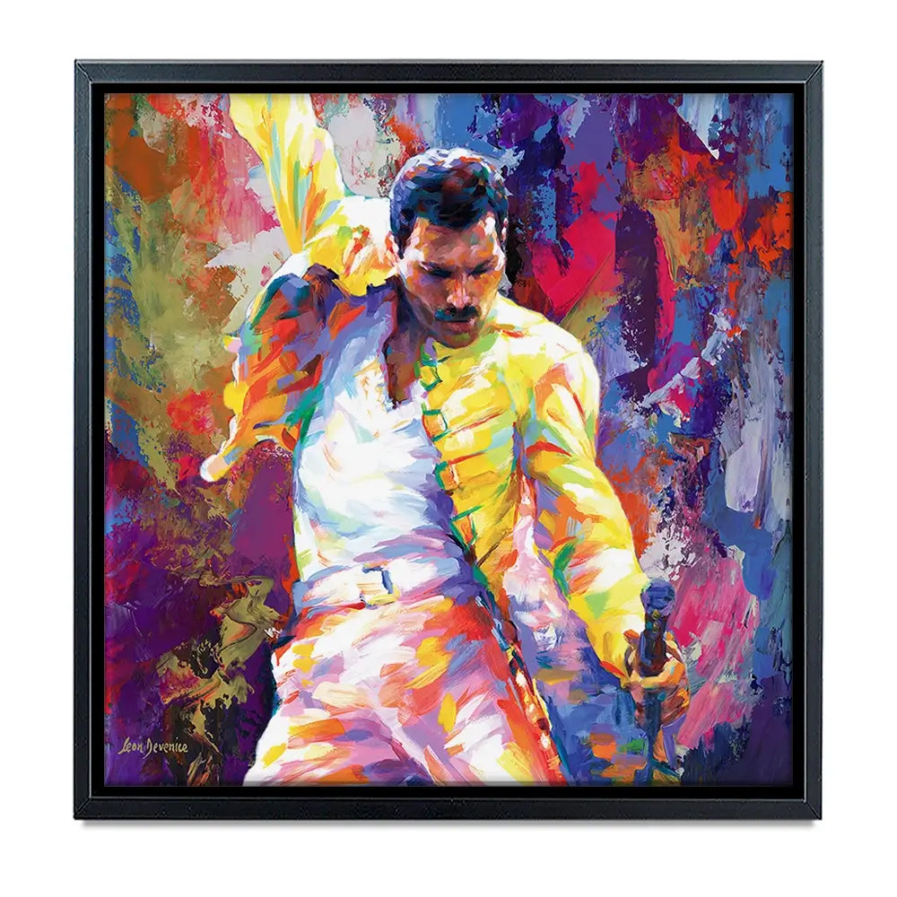 Colourful Freddie Mercury Oversized Canvas Print Colourful Freddie Mercury Oversized Canvas Print wall art product Leon Devenice