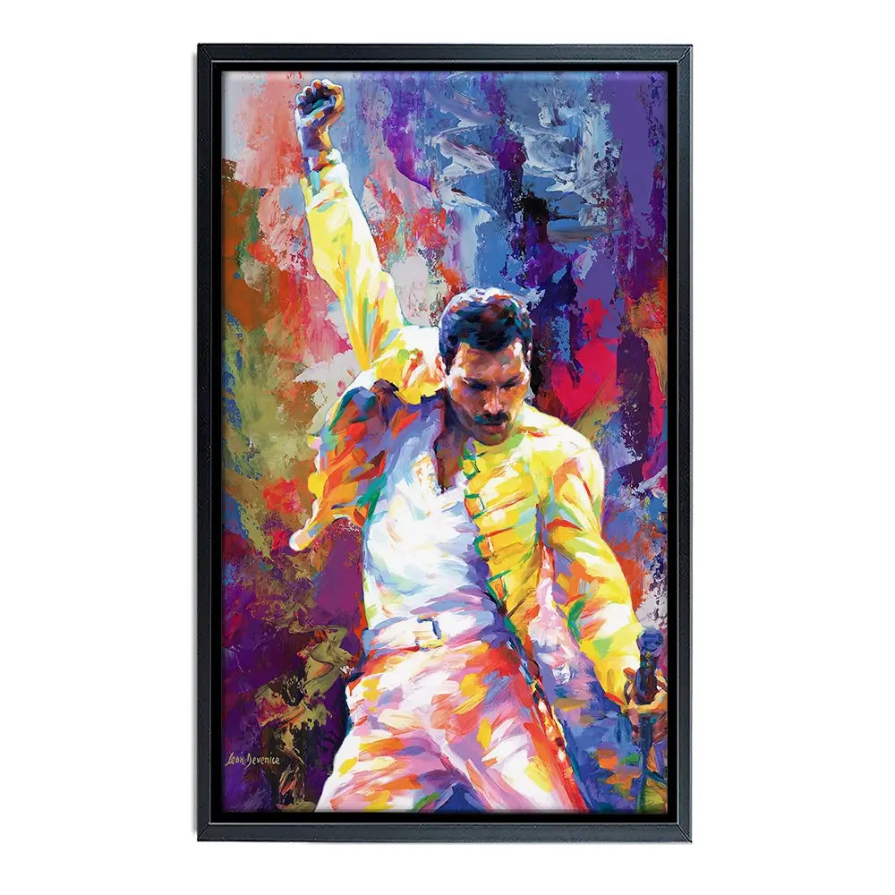 Colourful Freddie Mercury Oversized Canvas Print Colourful Freddie Mercury Oversized Canvas Print wall art product Leon Devenice