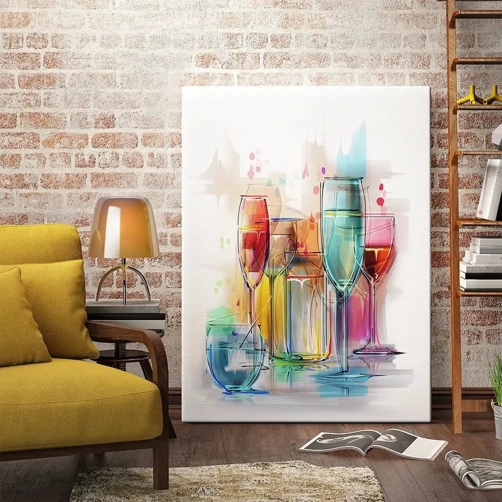 Colourful Glasses Canvas Print Colourful Glasses Canvas Print wall art product Teni / Shutterstock