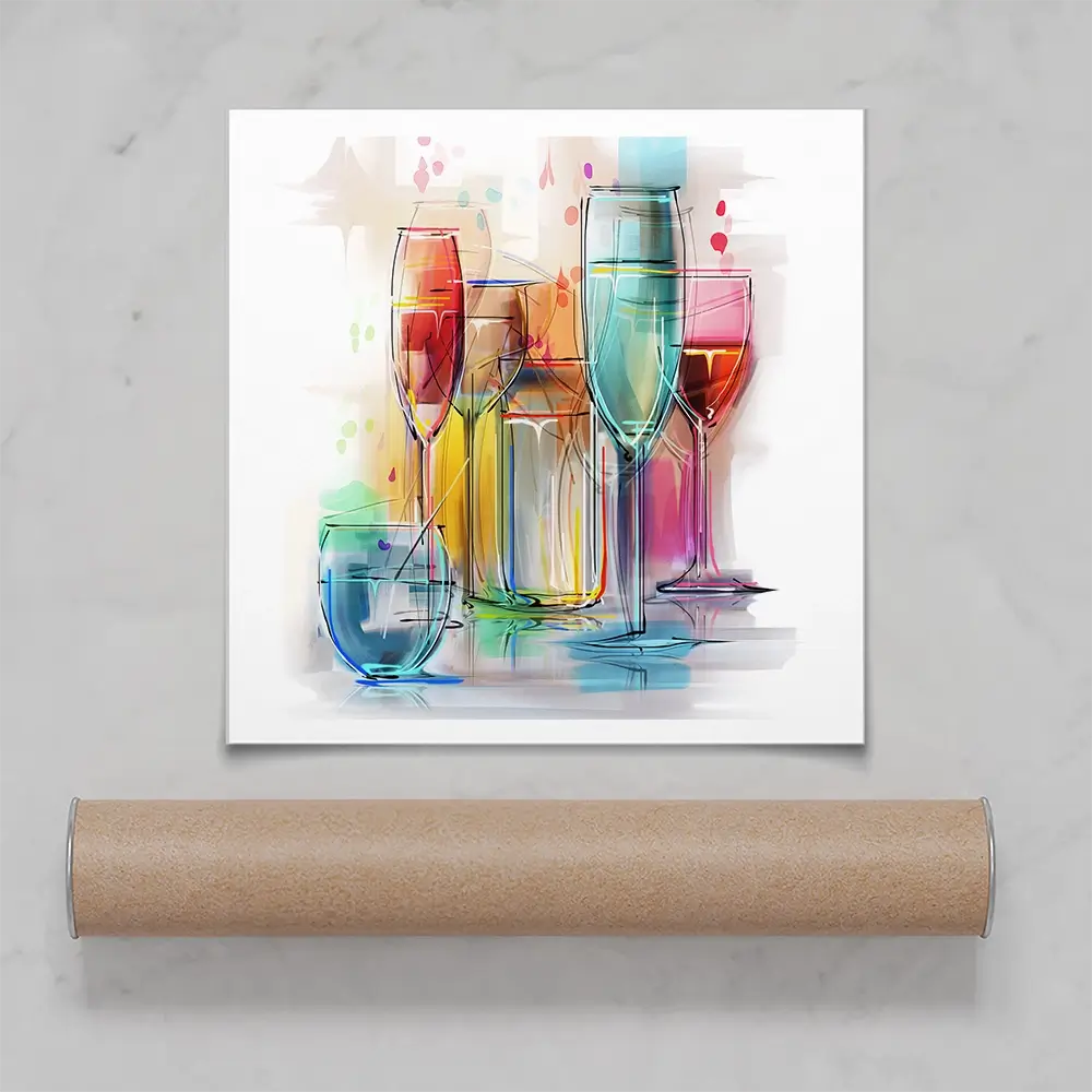 Colourful Glasses Square Art Print Colourful Glasses Square Art Print wall art product Teni / Shutterstock