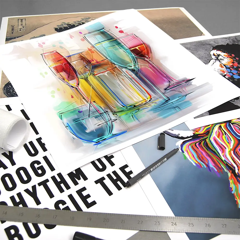 Colourful Glasses Square Art Print Colourful Glasses Square Art Print wall art product Teni / Shutterstock