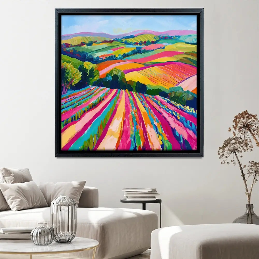 Colourful Hills Canvas Print Colourful Hills Canvas Print wall art product Tanya Ocean