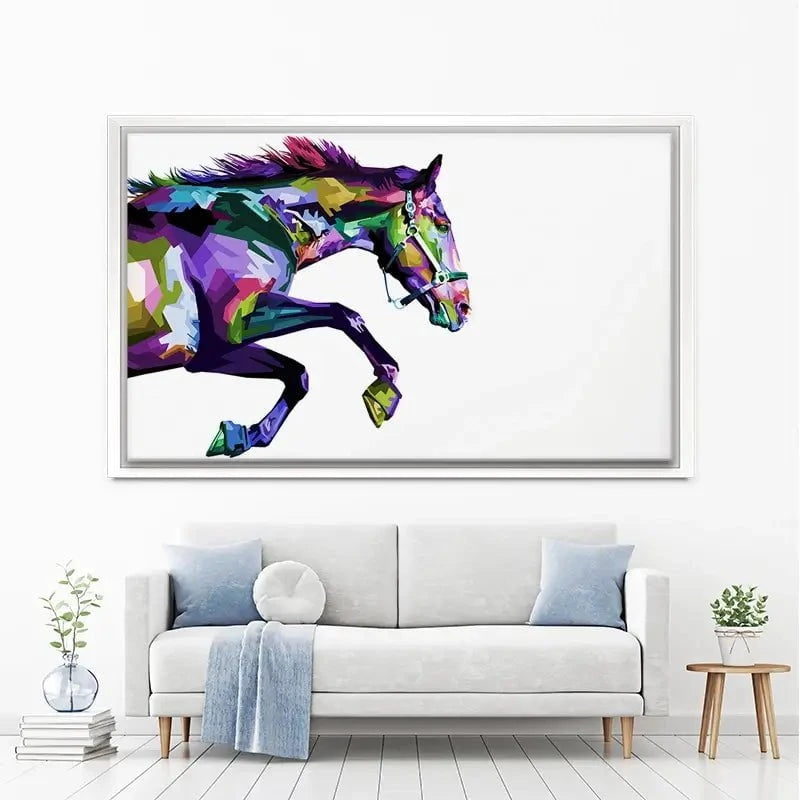 Colourful Horse Running Canvas Print Colourful Horse Running Canvas Print wall art product rainbow zoo / Shutterstock