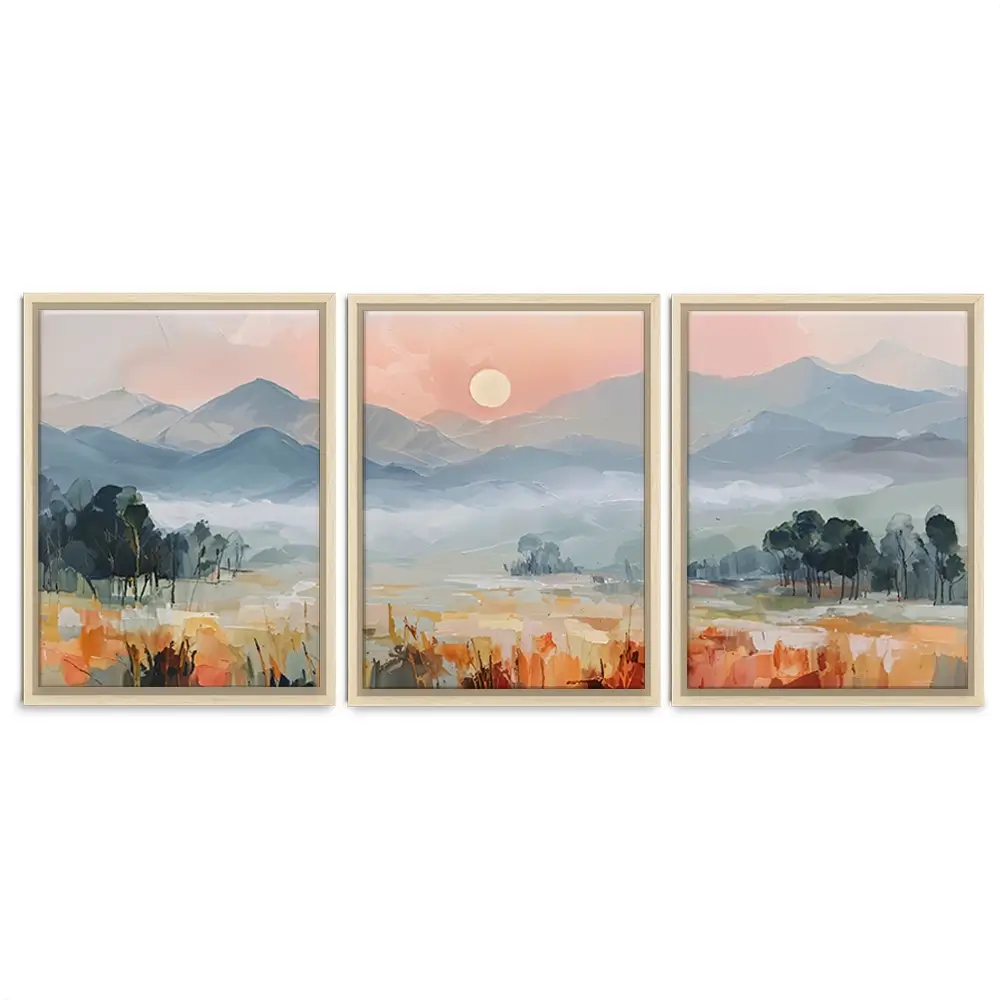 Colourful Land Trio Canvas Print Colourful Land Trio Canvas Print wall art product IAmHomeStudio
