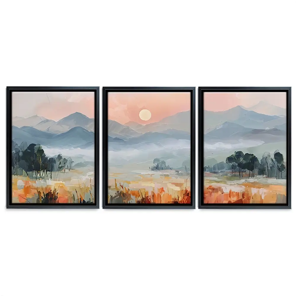 Colourful Land Trio Canvas Print Colourful Land Trio Canvas Print wall art product IAmHomeStudio