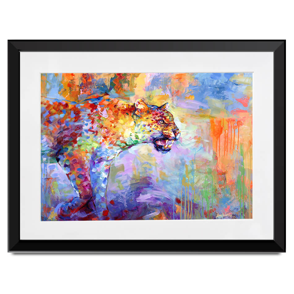 Colourful Leopard Framed Art Print Colourful Leopard Framed Art Print wall art product Leon Devenice