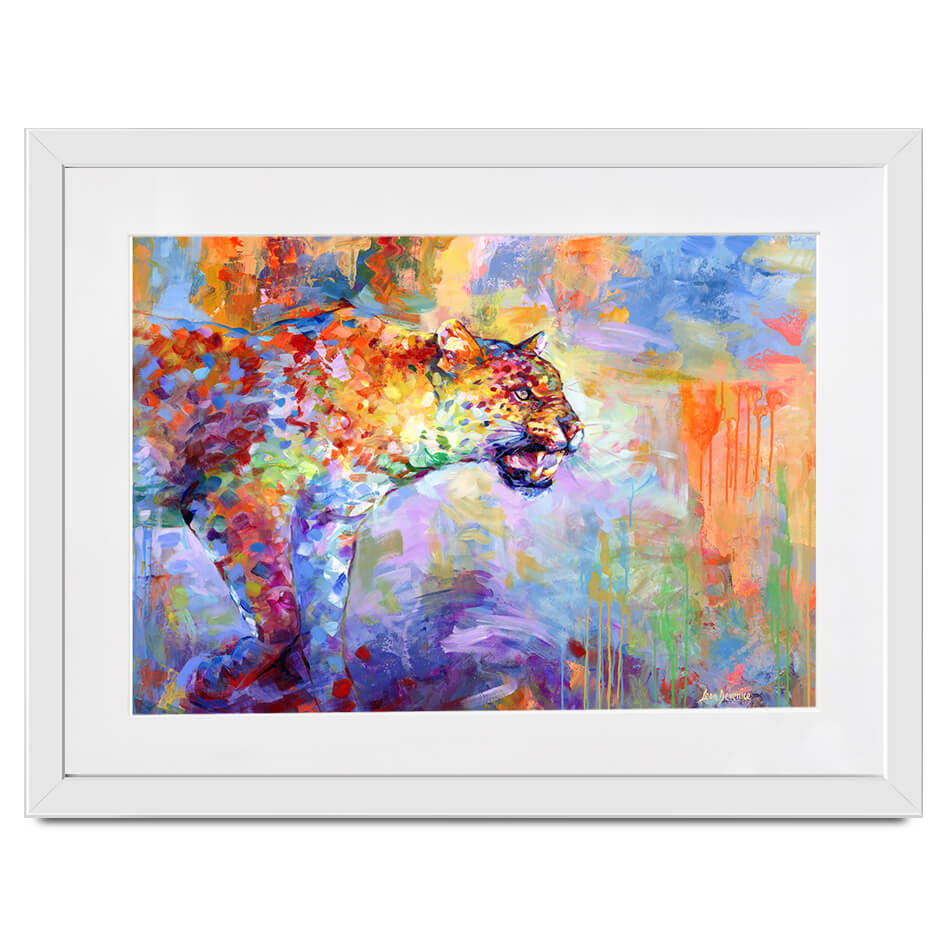 Colourful Leopard Framed Art Print Colourful Leopard Framed Art Print wall art product Leon Devenice