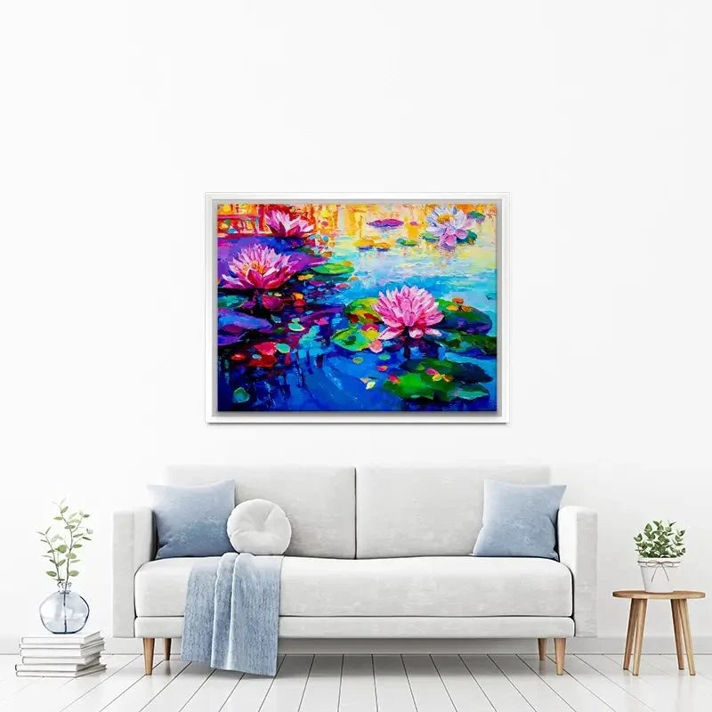 Colourful Lily Lake Canvas Print Colourful Lily Lake Canvas Print wall art product Ivailo Nikolov / Shutterstock