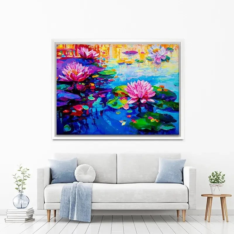 Colourful Lily Lake Canvas Print Colourful Lily Lake Canvas Print wall art product Ivailo Nikolov / Shutterstock