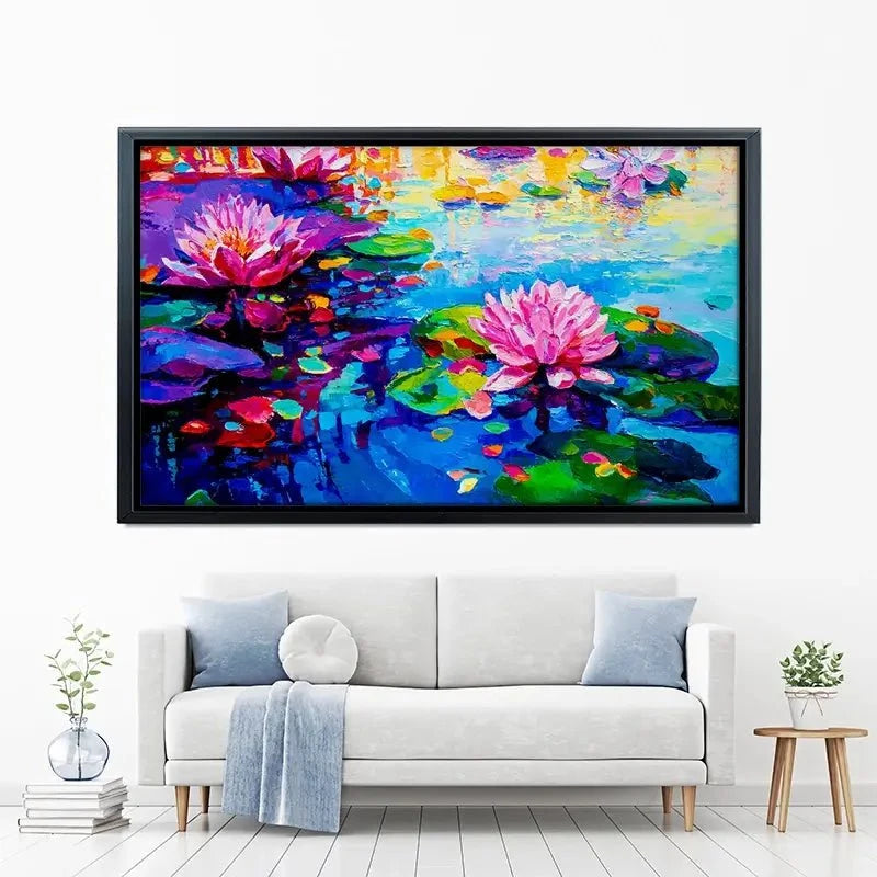 Colourful Lily Lake Canvas Print Colourful Lily Lake Canvas Print wall art product Ivailo Nikolov / Shutterstock