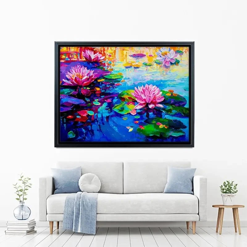 Colourful Lily Lake Canvas Print Colourful Lily Lake Canvas Print wall art product Ivailo Nikolov / Shutterstock