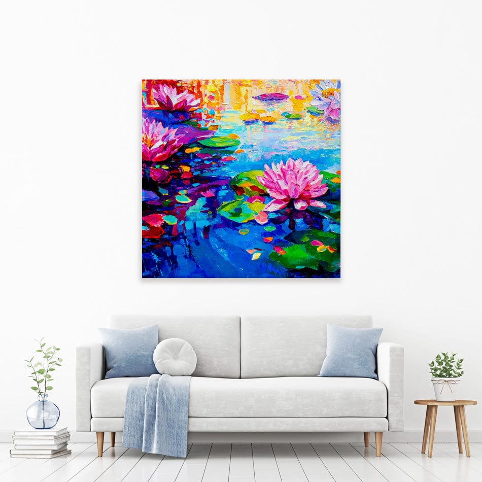 Colourful Lily Lake Square Canvas Print wall art product Ivailo Nikolov / Shutterstock