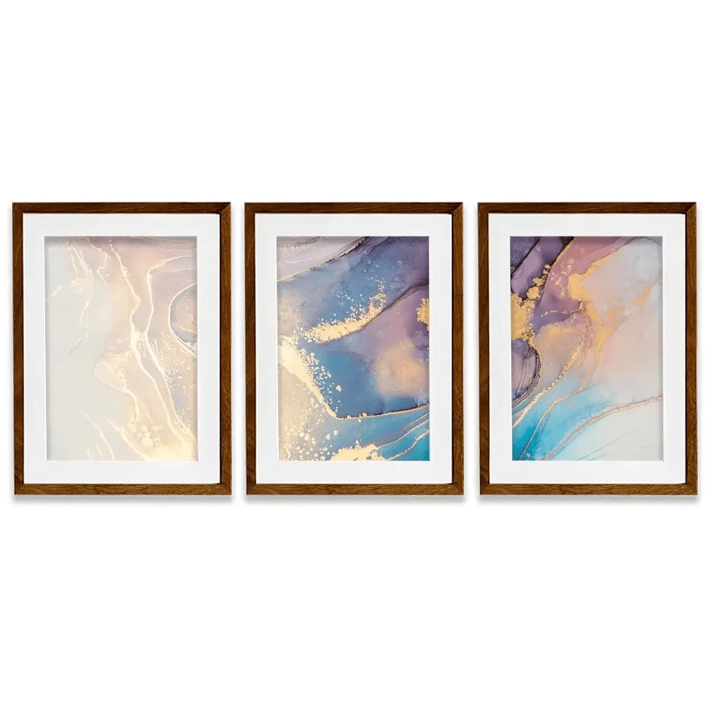 Colourful Marble Framed Art Print Trio Colourful Marble Framed Art Print Trio wall art product coldsun777 / Shutterstock