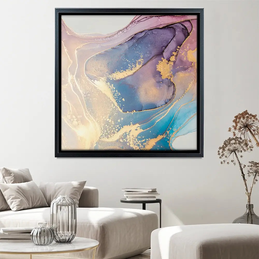 Colourful Marble Square Canvas Print Colourful Marble Square Canvas Print wall art product coldsun777 / Shutterstock
