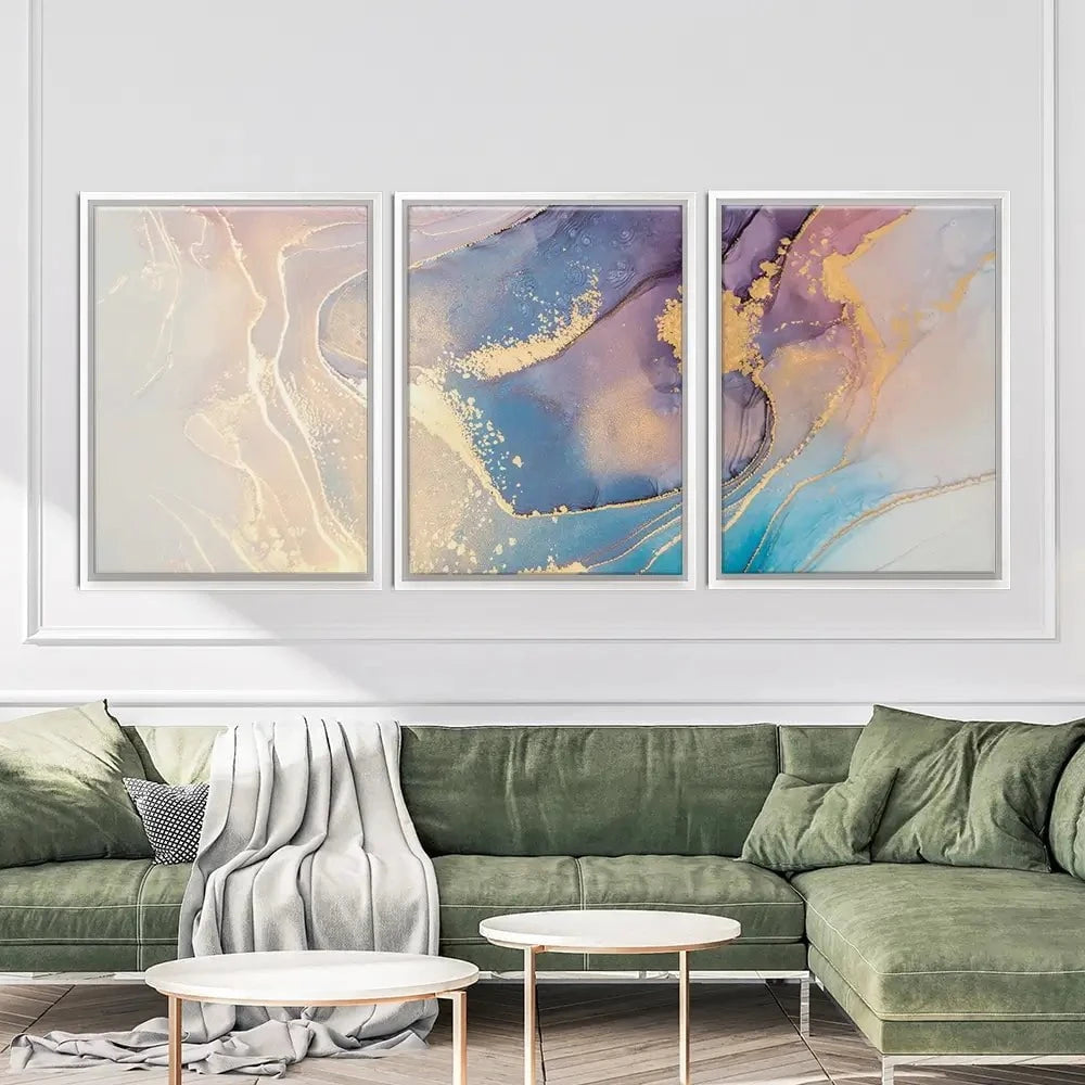 Colourful Marble Trio Canvas Print Colourful Marble Trio Canvas Print wall art product coldsun777 / Shutterstock