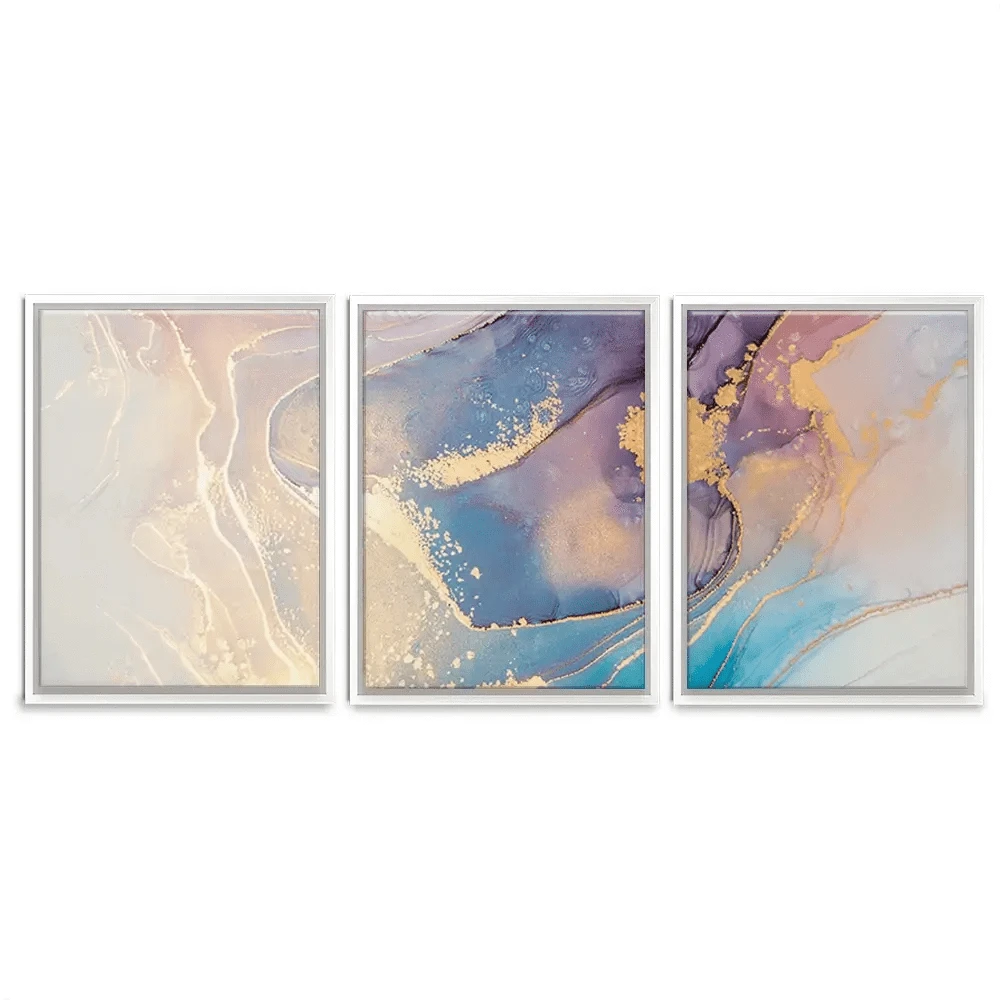 Colourful Marble Trio Canvas Print Colourful Marble Trio Canvas Print wall art product coldsun777 / Shutterstock