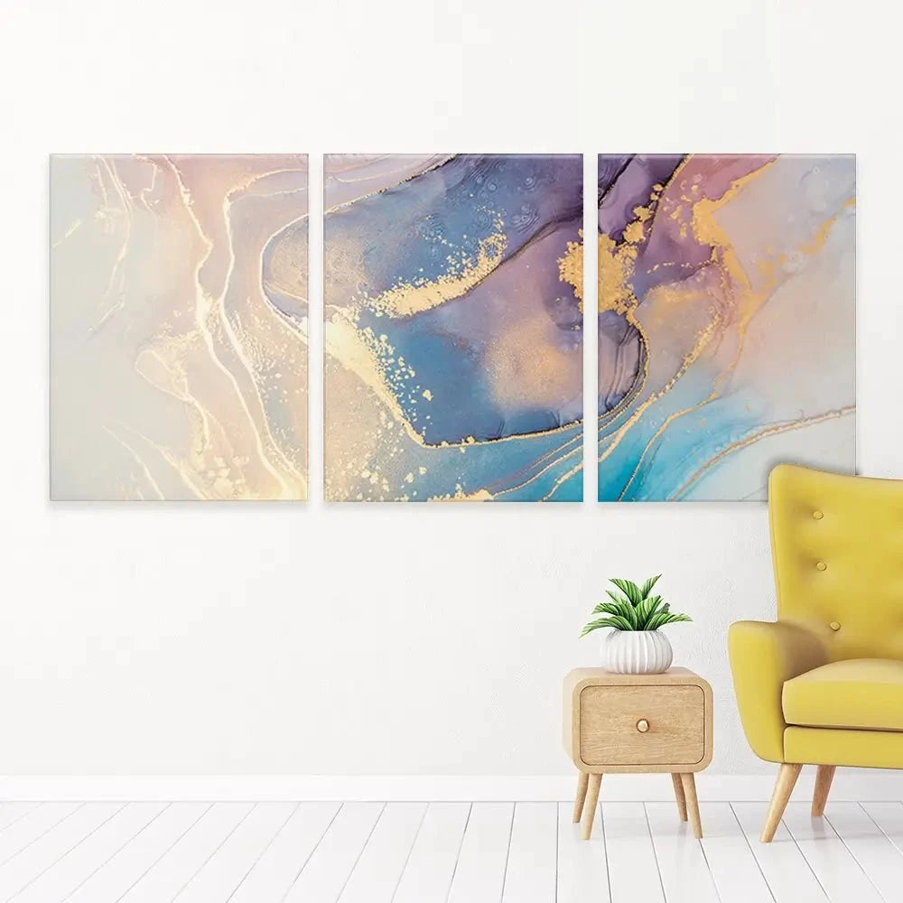 Colourful Marble Trio Canvas Print Colourful Marble Trio Canvas Print wall art product coldsun777 / Shutterstock