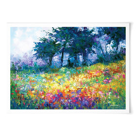Colourful Meadow Of Wildflowers Art Print wall art product / Shutterstock