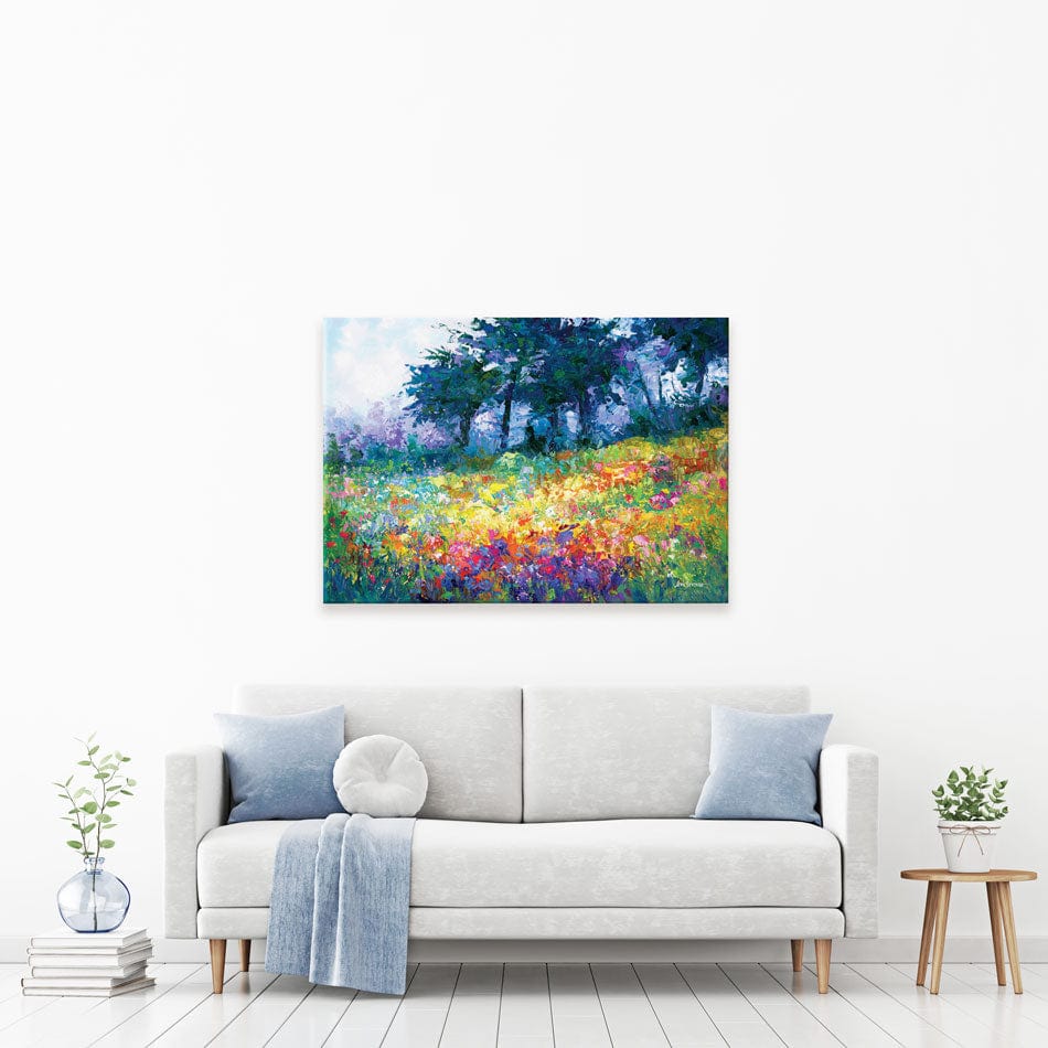 Colourful Meadow Of Wildflowers Canvas Print wall art product Leon Devenice