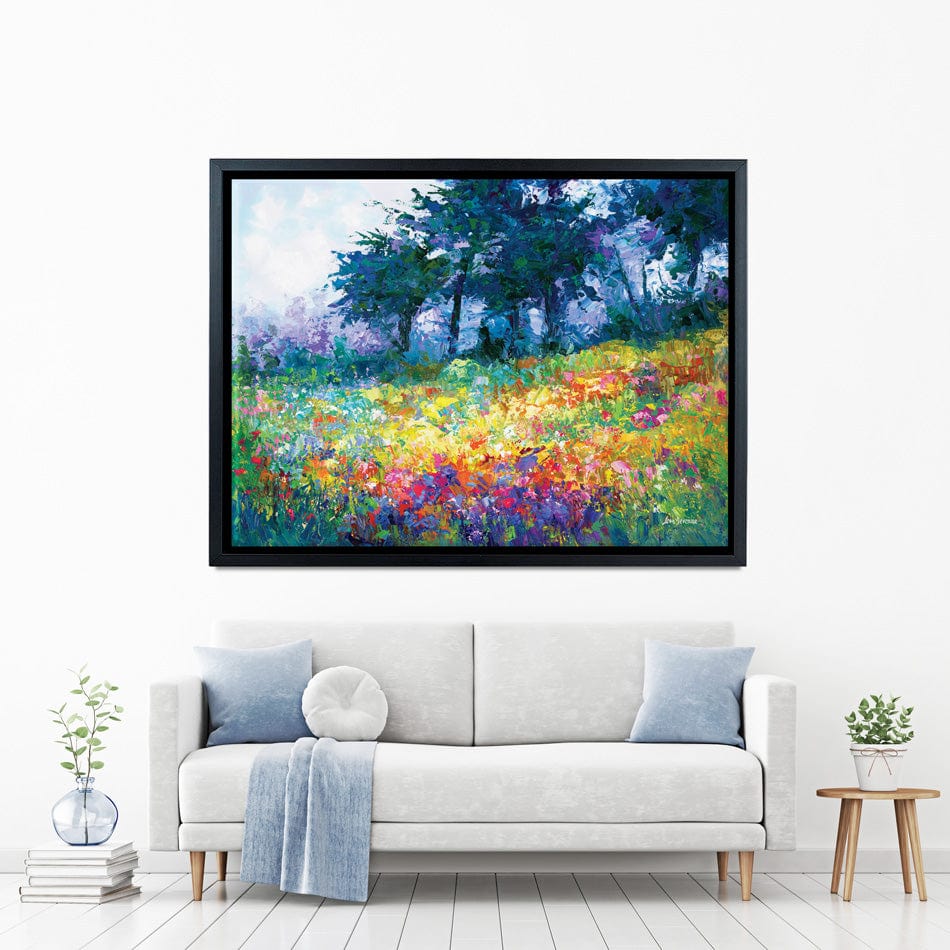 Colourful Meadow Of Wildflowers Canvas Print wall art product Leon Devenice