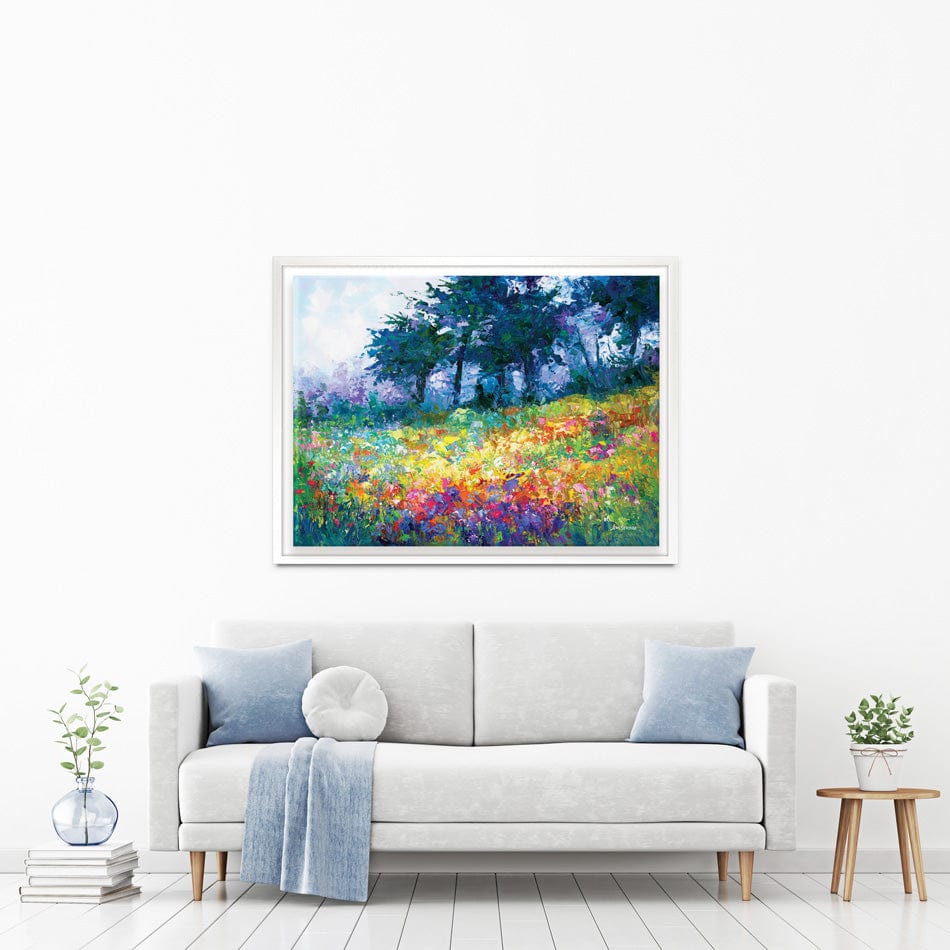Colourful Meadow Of Wildflowers Canvas Print wall art product Leon Devenice