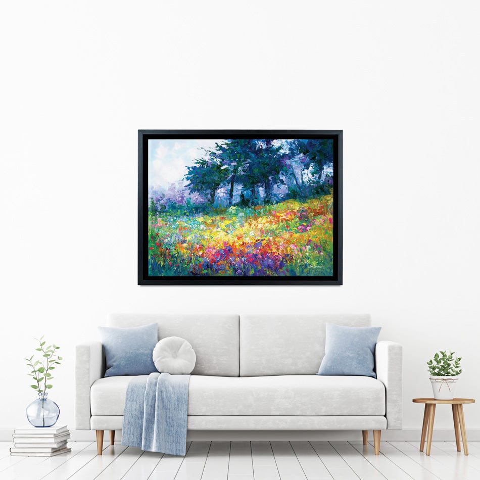 Colourful Meadow Of Wildflowers Canvas Print wall art product Leon Devenice