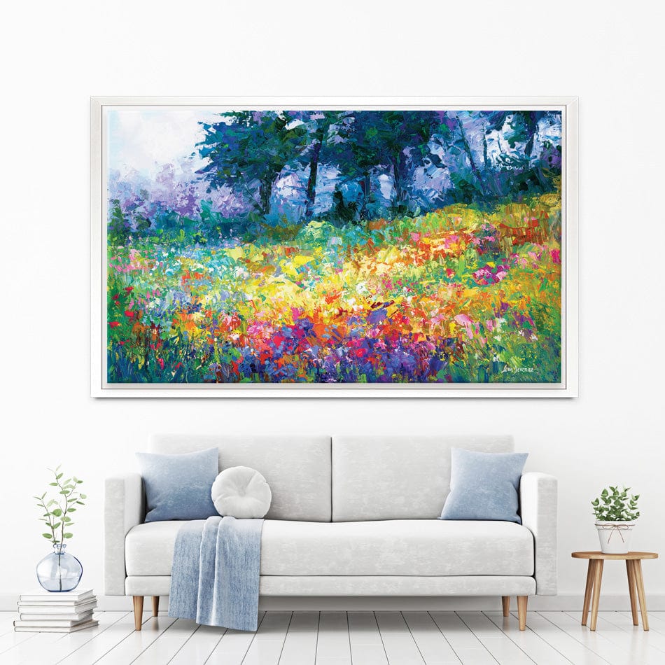 Colourful Meadow Of Wildflowers Canvas Print wall art product Leon Devenice