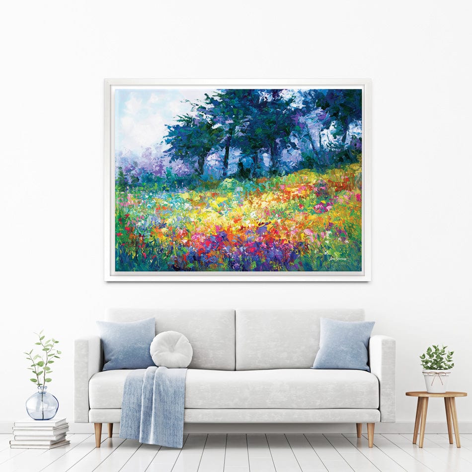 Colourful Meadow Of Wildflowers Canvas Print wall art product Leon Devenice