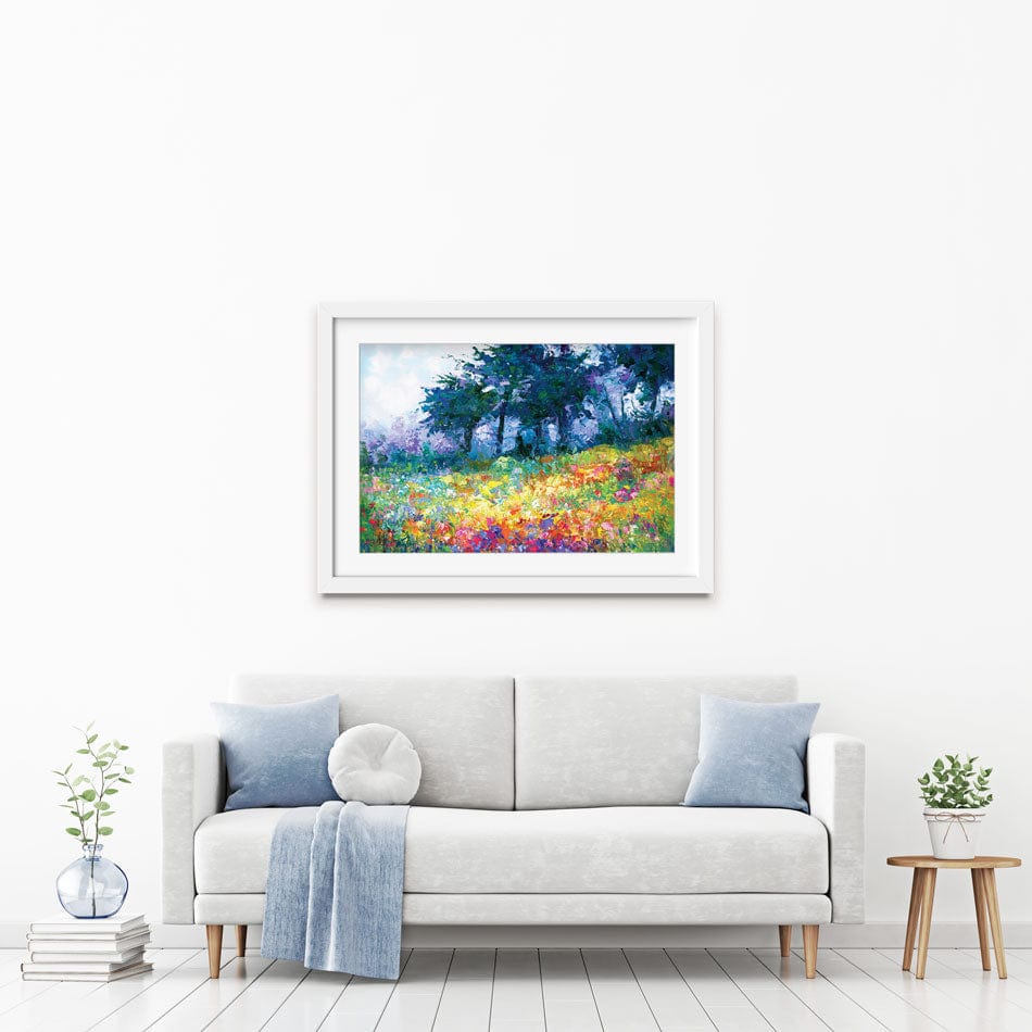 Colourful Meadow Of Wildflowers Framed Art Print wall art product Leon Devenice