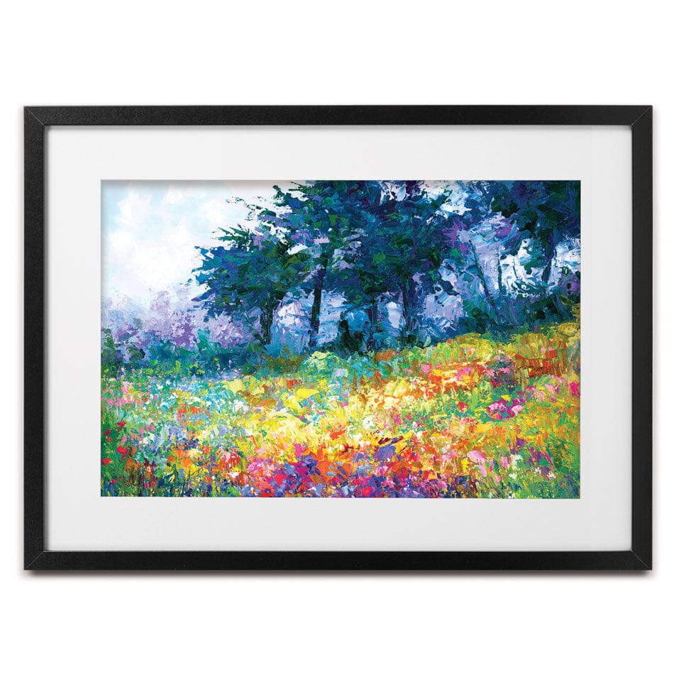 Colourful Meadow Of Wildflowers Framed Art Print wall art product Leon Devenice