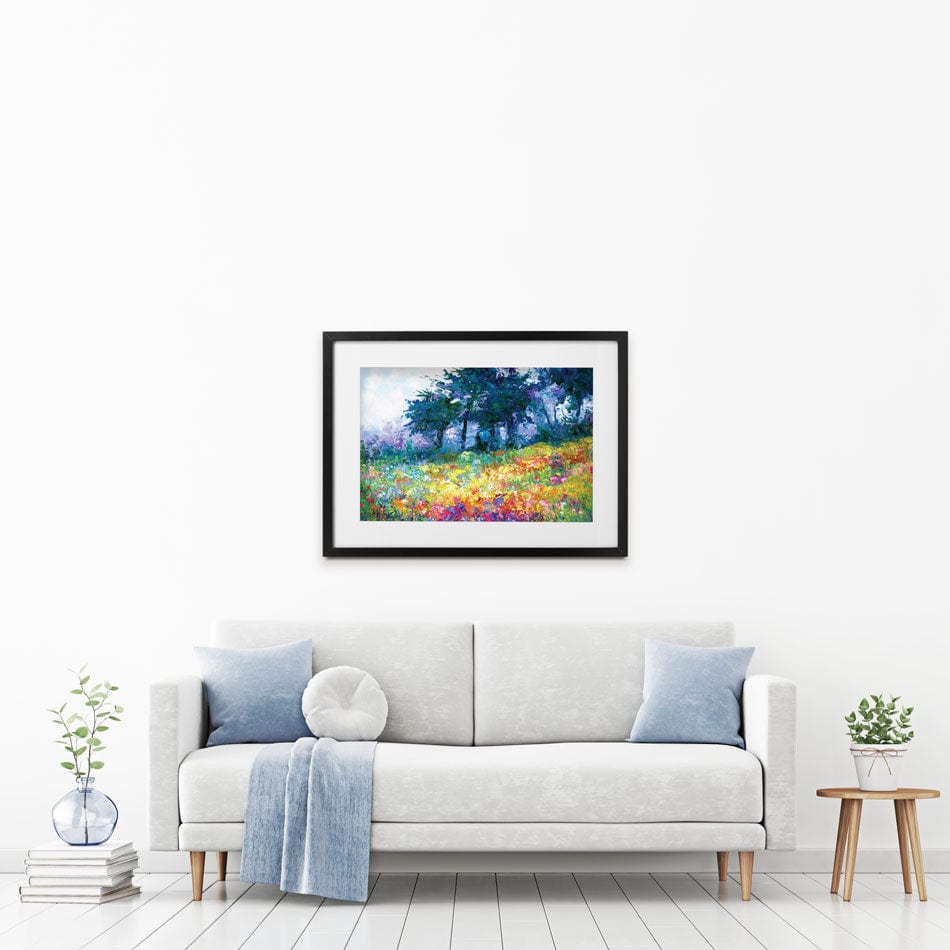 Colourful Meadow Of Wildflowers Framed Art Print wall art product Leon Devenice