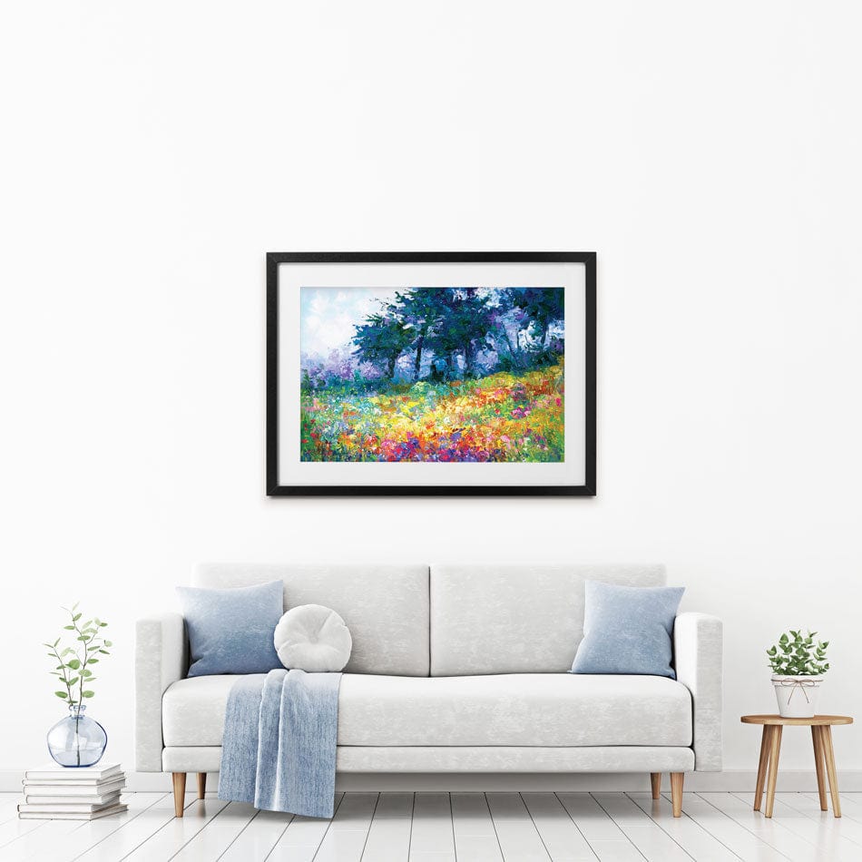 Colourful Meadow Of Wildflowers Framed Art Print wall art product Leon Devenice