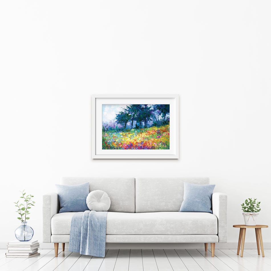 Colourful Meadow Of Wildflowers Framed Art Print wall art product Leon Devenice