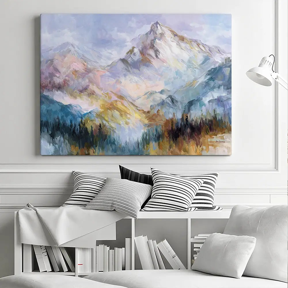 Colourful Mountain Impressions Canvas Print Colourful Mountain Impressions Canvas Print wall art product Leon Devenice