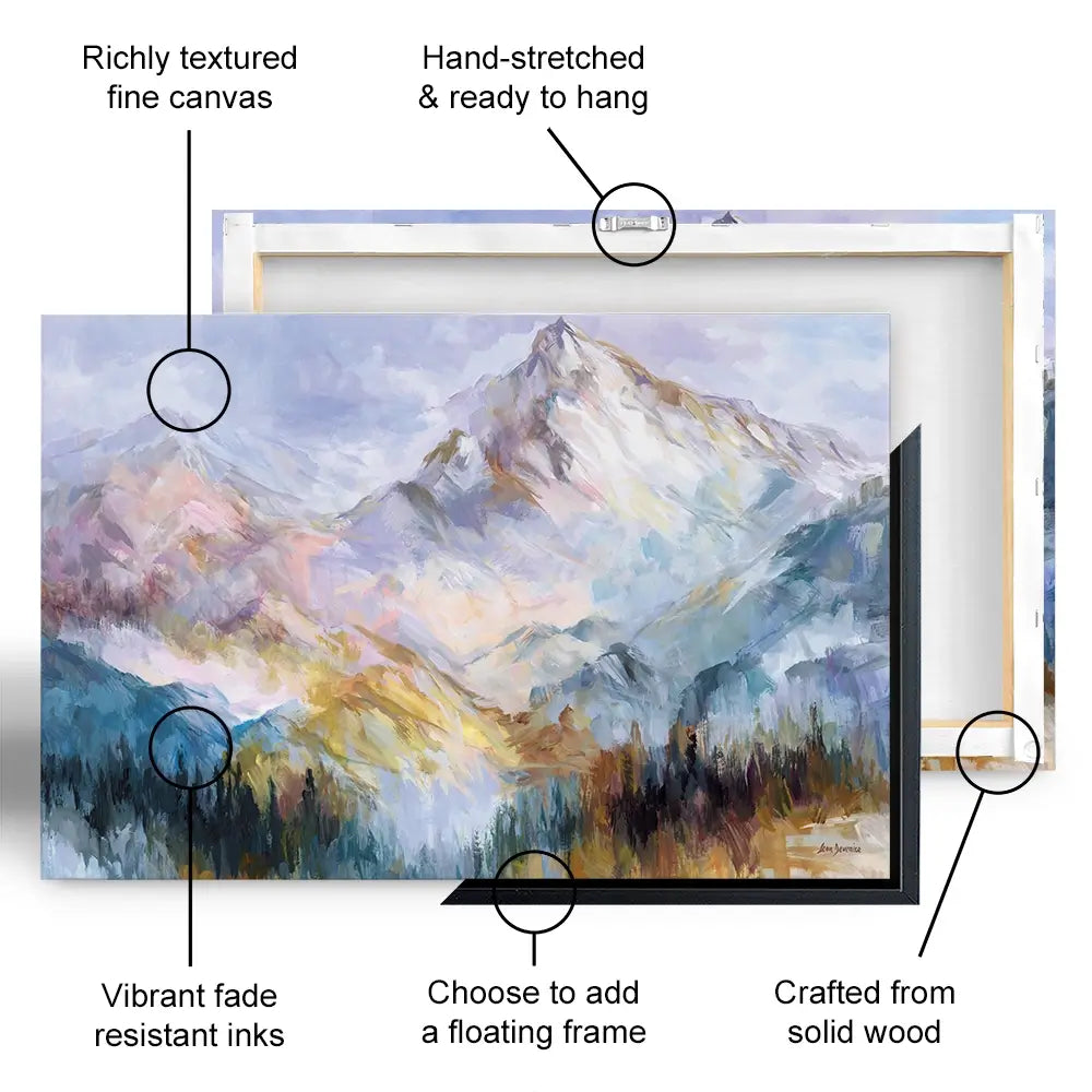 Colourful Mountain Impressions Oversized Canvas Print Colourful Mountain Impressions Oversized Canvas Print wall art product Leon Devenice